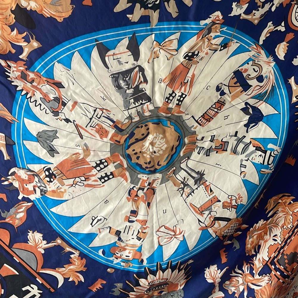 Blue Scarf Made in France